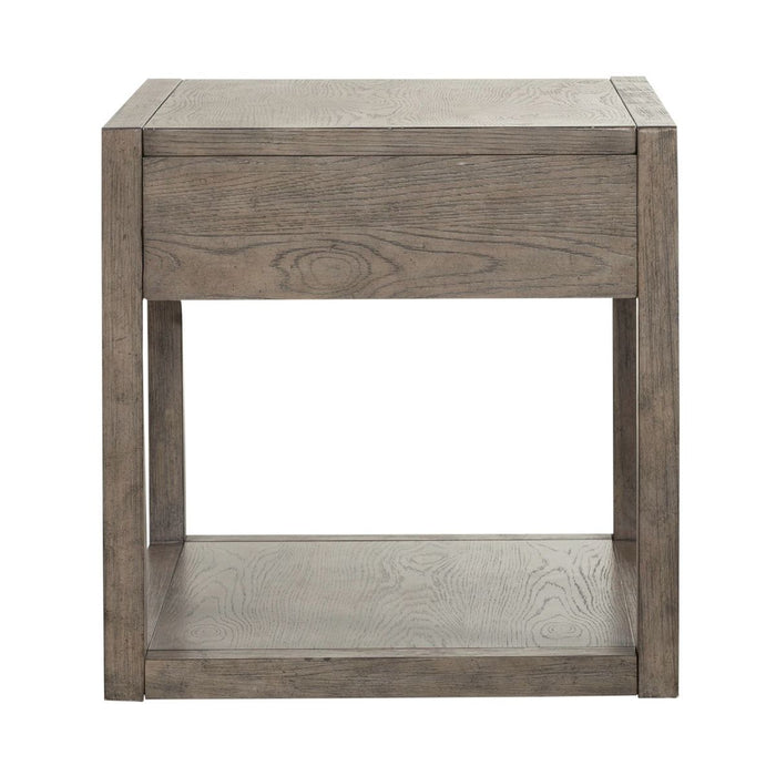 Liberty Furniture Bartlett Field End Table in Dusty Taupe