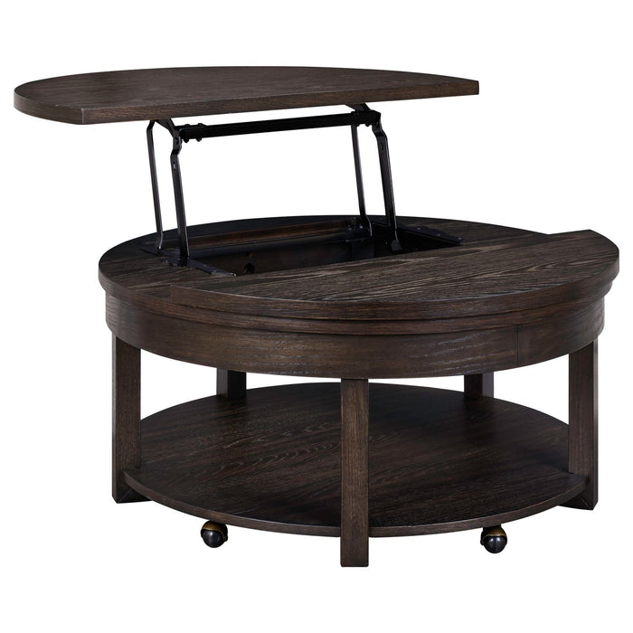 Weston Round Lift Top Cocktail Table - Discount Furniture World (Burlington,NC)