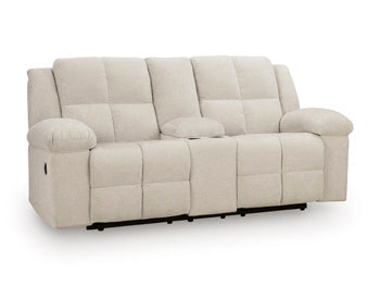 Orlen Reclining Loveseat with Console - Discount Furniture World (Burlington,NC)