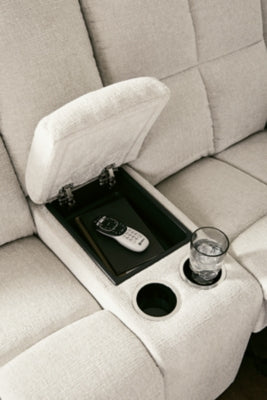Orlen Reclining Loveseat with Console - Discount Furniture World (Burlington,NC)