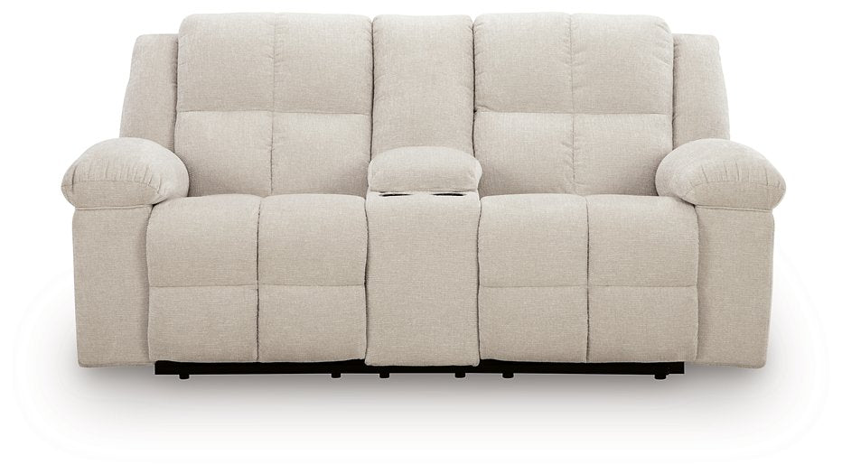 Orlen Reclining Loveseat with Console - Discount Furniture World (Burlington,NC)