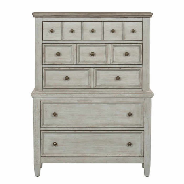 Heartland King Opt California Panel Bed, Dresser & Mirror, Chest - Discount Furniture World (Burlington,NC)