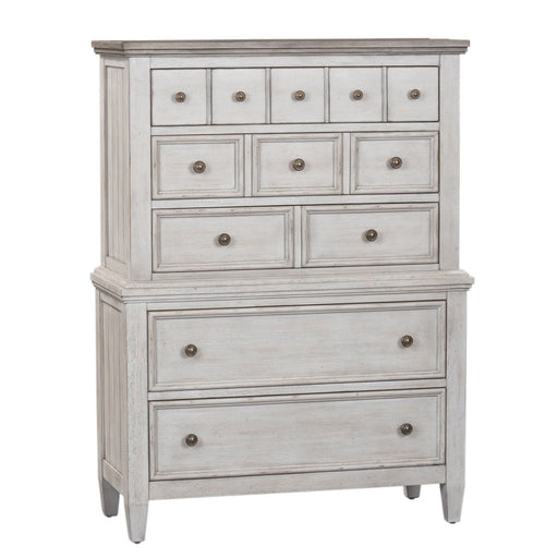 Heartland Drawer Chest in Antique White - Discount Furniture World (Burlington,NC)