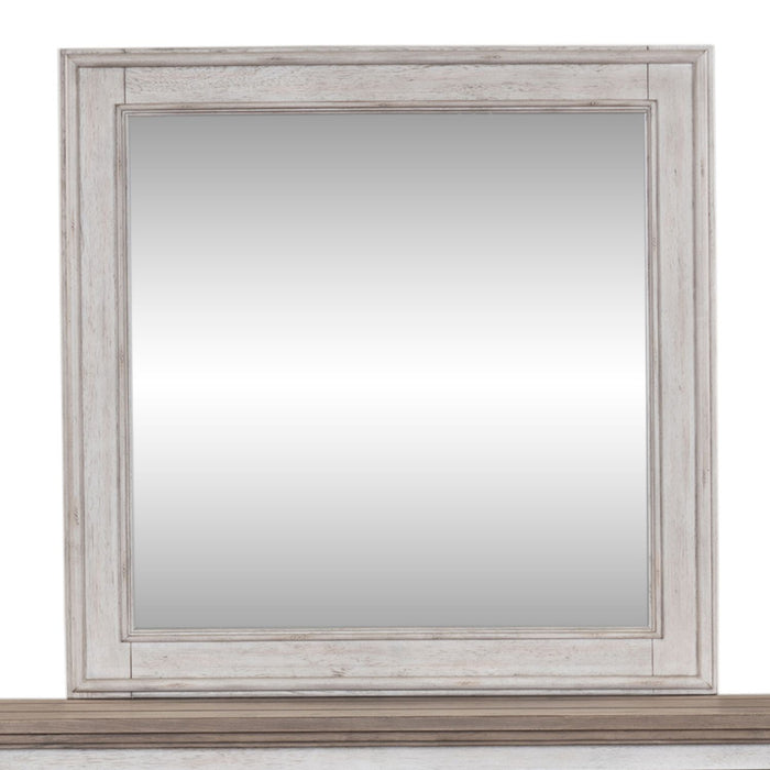 Heartland Landscape Mirror in Antique White - Discount Furniture World (Burlington,NC)