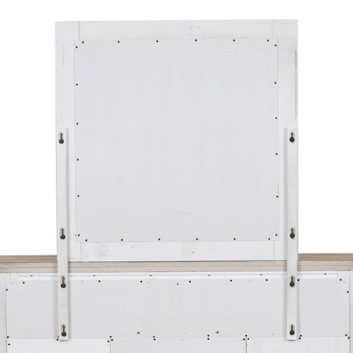 Heartland Landscape Mirror in Antique White - Discount Furniture World (Burlington,NC)