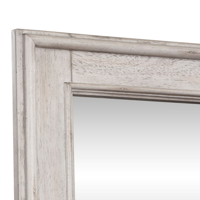 Heartland Landscape Mirror in Antique White - Discount Furniture World (Burlington,NC)