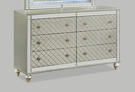 Crown Mark Furniture Cristian 6 Drawer Dresser in Beige image