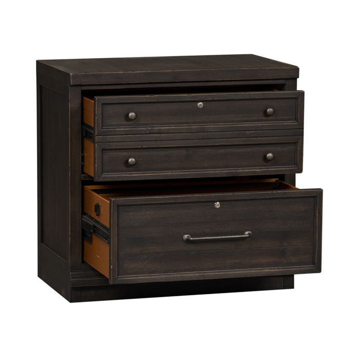 Harvest Home Bunching Lateral File Cabinet in Chalkboard - Discount Furniture World (Burlington,NC)
