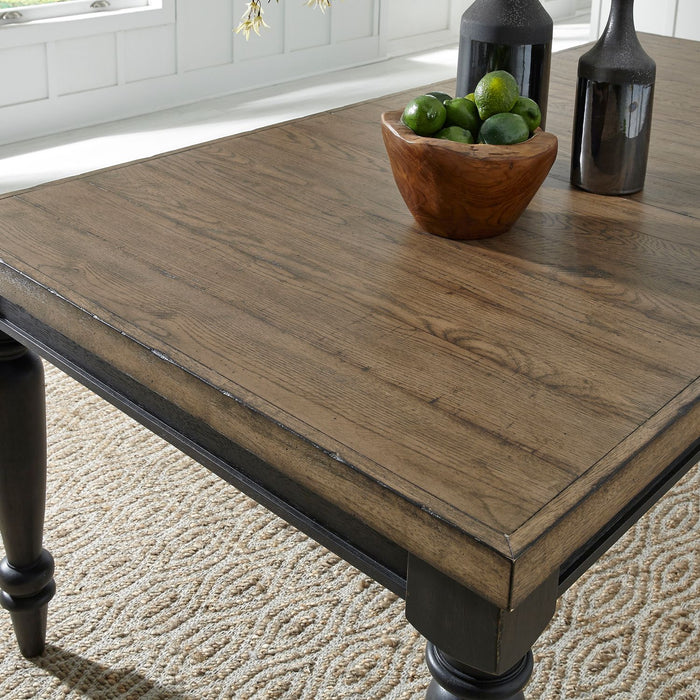 Harvest Home Rectangular Leg Dining Table in Chalkboard - Discount Furniture World (Burlington,NC)