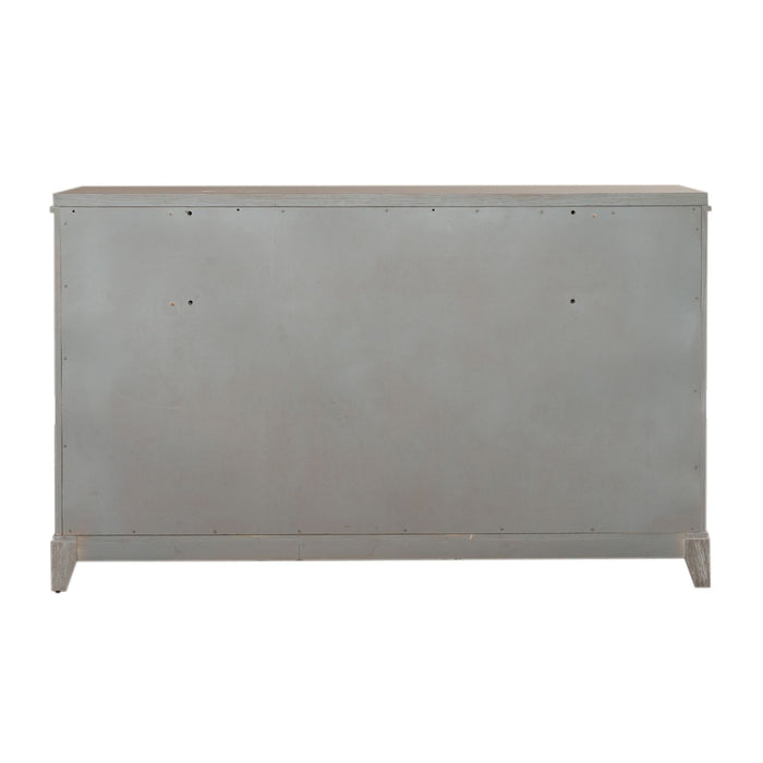 Belmar 8 Drawer Dresser in Washed Taupe and Silver Champagne - Discount Furniture World (Burlington,NC)