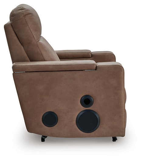 Lorrenton Power Glider Recliner with Audio System - Discount Furniture World (Burlington,NC)