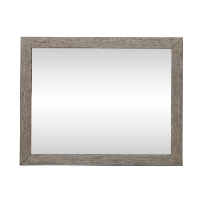 Liberty Furniture Skyview Lodge Landscape Mirror in Cobblestone