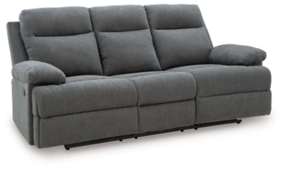 Side-Swipe Reclining Sofa with Drop Down Table - Discount Furniture World (Burlington,NC)