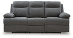 Side-Swipe Reclining Sofa with Drop Down Table - Discount Furniture World (Burlington,NC)