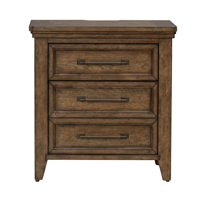 Carolina Park Nightstand w/ Charging Station - Discount Furniture World (Burlington,NC)