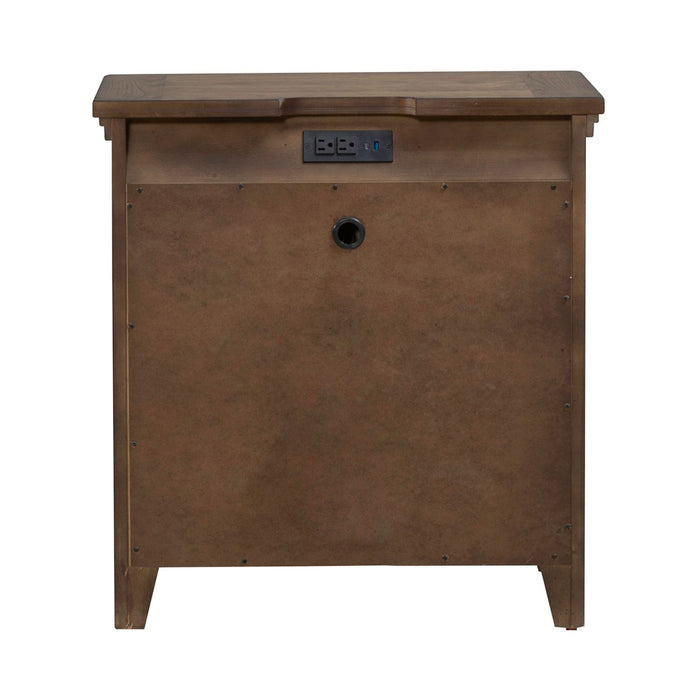 Carolina Park Nightstand w/ Charging Station - Discount Furniture World (Burlington,NC)