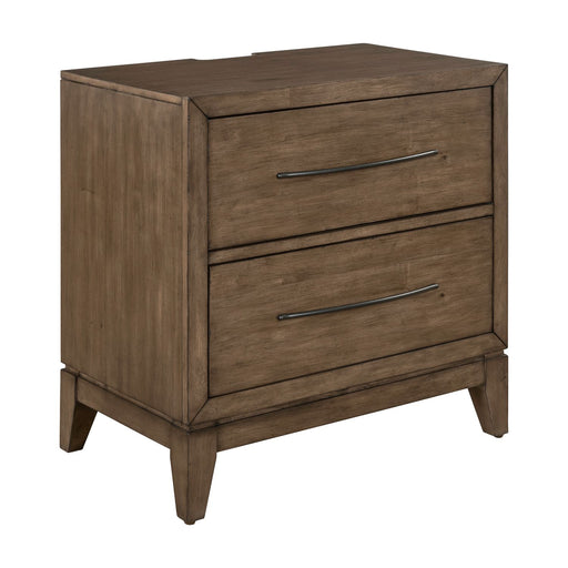 Shaker Lakes Nightstand w/ Charging Station - Discount Furniture World (Burlington,NC)