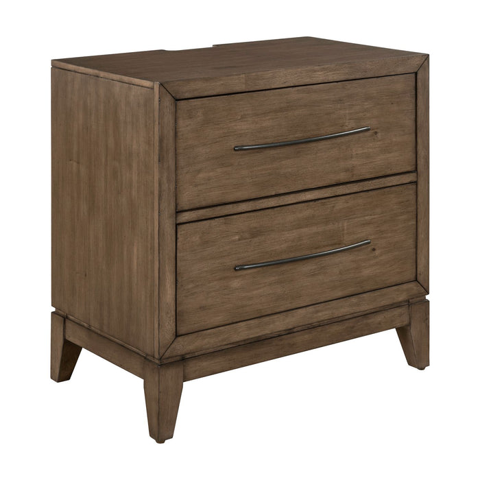 Shaker Lakes Nightstand w/ Charging Station - Discount Furniture World (Burlington,NC)