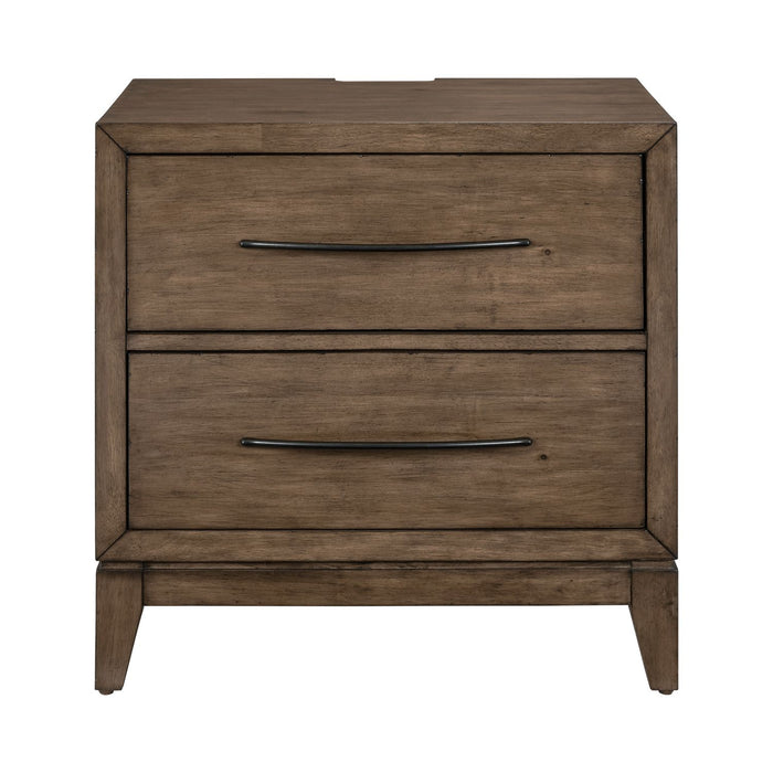 Shaker Lakes Nightstand w/ Charging Station - Discount Furniture World (Burlington,NC)