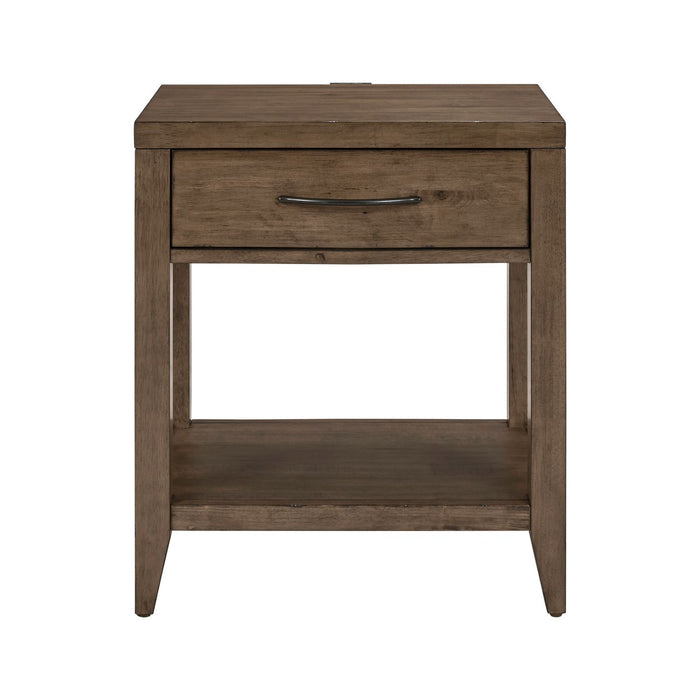 Shaker Lakes Open Nightstand w/ Charging Station - Discount Furniture World (Burlington,NC)