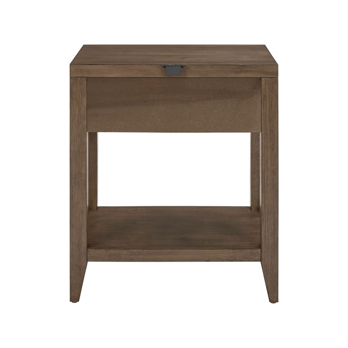 Shaker Lakes Open Nightstand w/ Charging Station - Discount Furniture World (Burlington,NC)