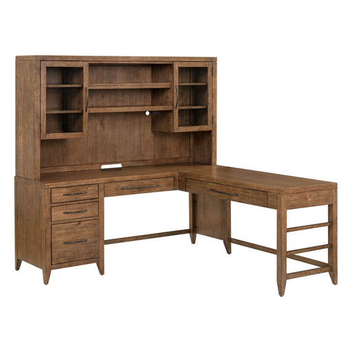 Shaker Lakes Opt L Shaped Desk Set - Discount Furniture World (Burlington,NC)