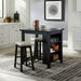 Brook Creek 3 Piece Counter Set - Black image
