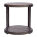 Modern View Round End Table in Gray - Discount Furniture World (Burlington,NC)