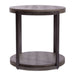 Modern View Round End Table in Gray - Discount Furniture World (Burlington,NC)