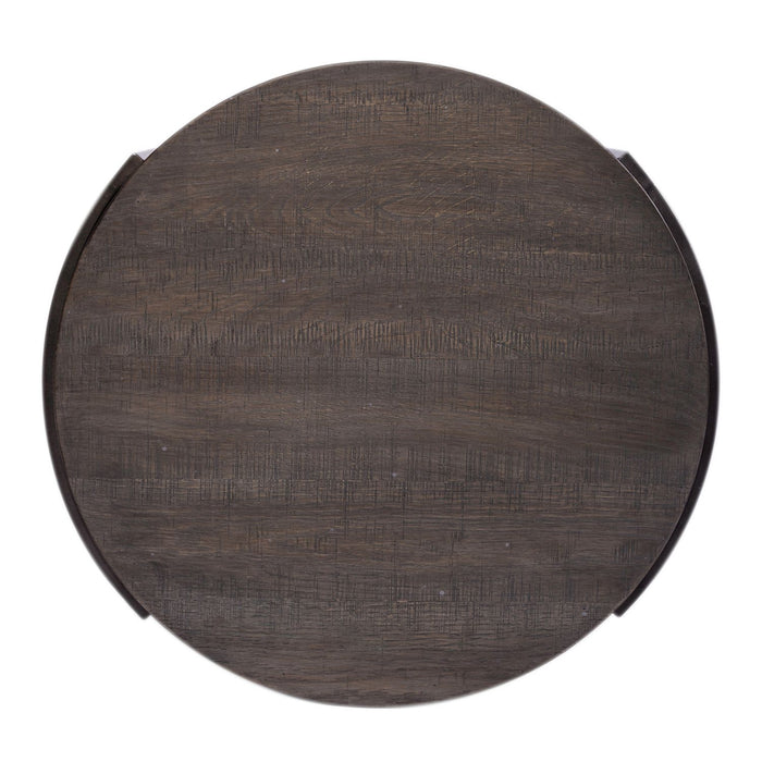Modern View Round End Table in Gray - Discount Furniture World (Burlington,NC)