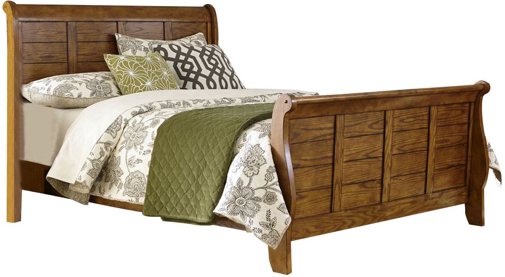 Liberty Furniture Grandpa's Cabin King Sleigh Bed in Age Oak image