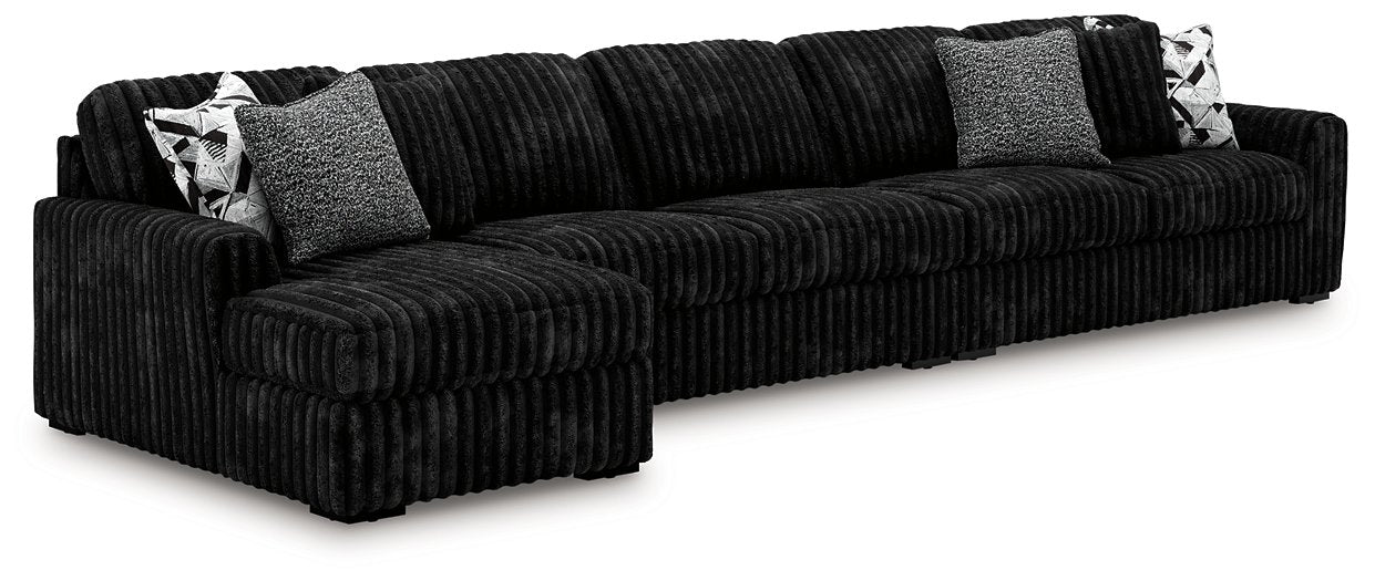 Midnight-Madness Sectional with Chaise - Discount Furniture World (Burlington,NC)