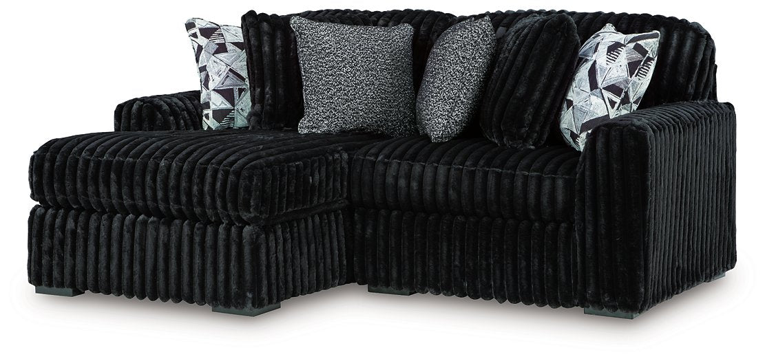 Midnight-Madness Sectional with Chaise - Discount Furniture World (Burlington,NC)