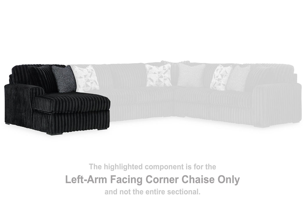 Midnight-Madness Sectional with Chaise - Discount Furniture World (Burlington,NC)