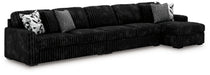 Midnight-Madness Sectional with Chaise - Discount Furniture World (Burlington,NC)