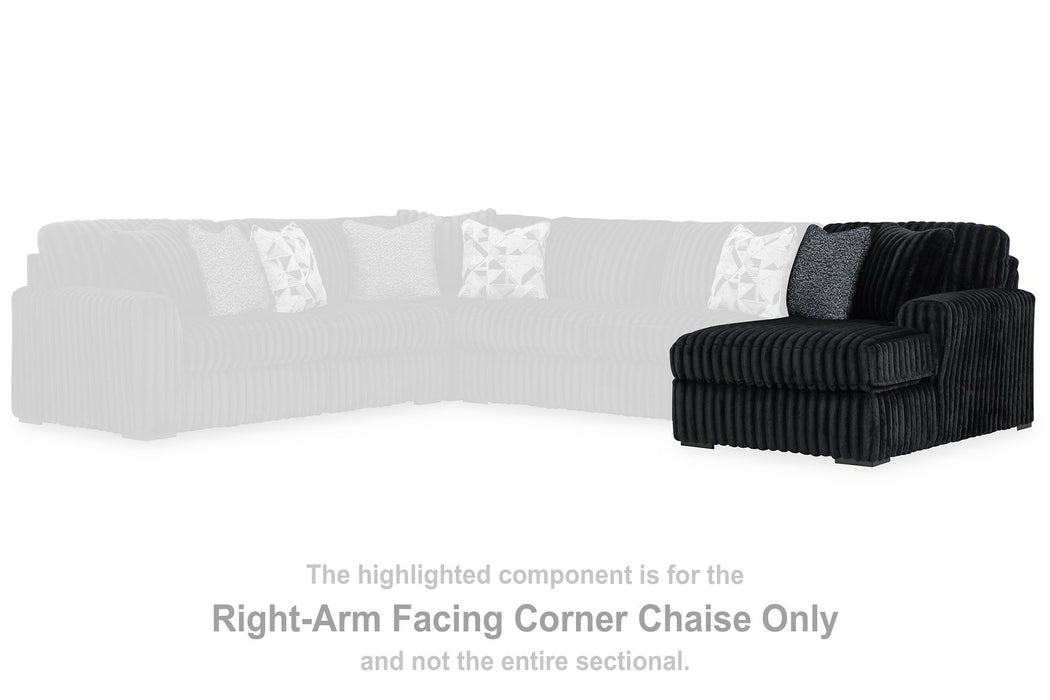 Midnight-Madness Sectional with Chaise - Discount Furniture World (Burlington,NC)