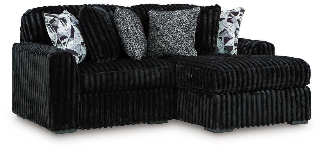 Midnight-Madness Sectional with Chaise - Discount Furniture World (Burlington,NC)