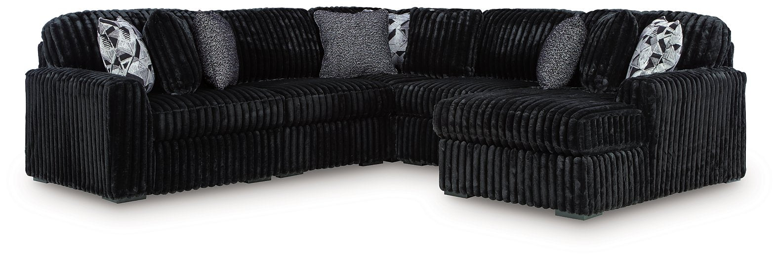 Midnight-Madness Sectional with Chaise - Discount Furniture World (Burlington,NC)