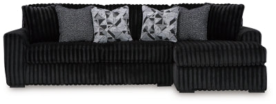 Midnight-Madness Sectional Sofa with Chaise - Discount Furniture World (Burlington,NC)