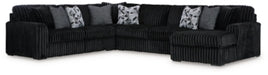 Midnight-Madness Sectional with Chaise - Discount Furniture World (Burlington,NC)