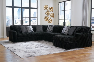 Midnight-Madness Sectional with Chaise - Discount Furniture World (Burlington,NC)