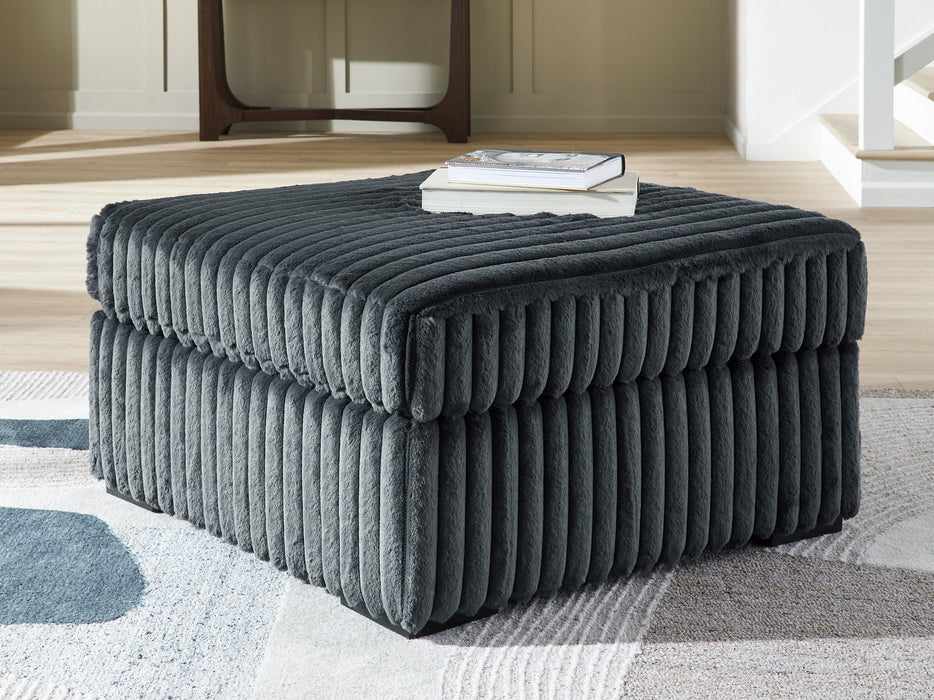 Midnight-Madness Oversized Accent Ottoman - Discount Furniture World (Burlington,NC)