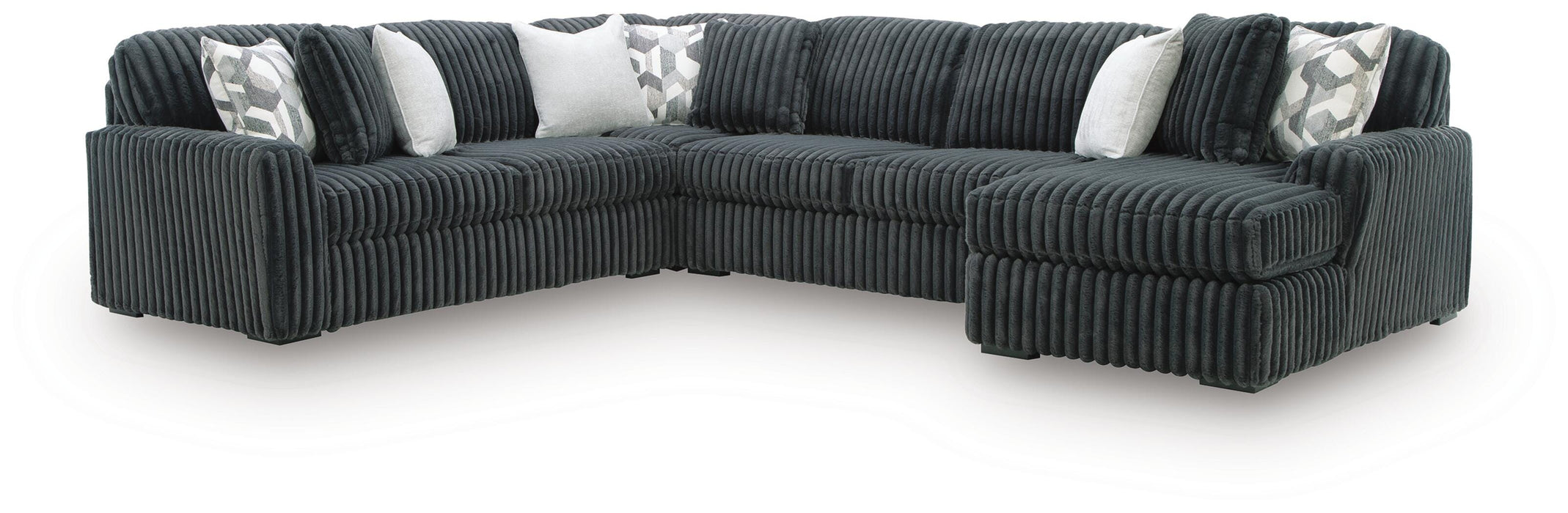 Midnight-Madness Sectional with Chaise