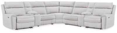 Social Pointe Reclining Sectional with Storage Consoles - Discount Furniture World (Burlington,NC)