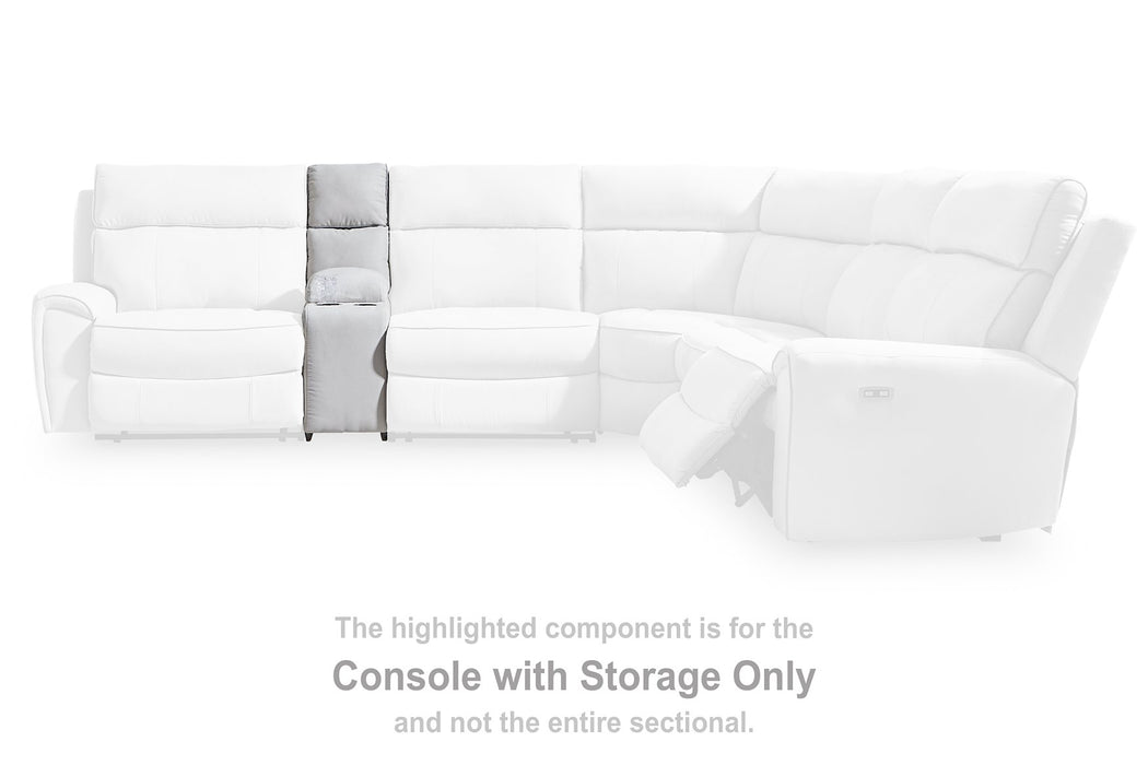 Social Pointe Reclining Sectional with Storage Consoles - Discount Furniture World (Burlington,NC)