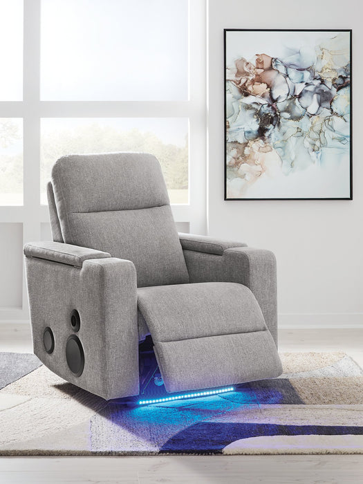 Pineland Power Glider Recliner with Audio System - Discount Furniture World (Burlington,NC)