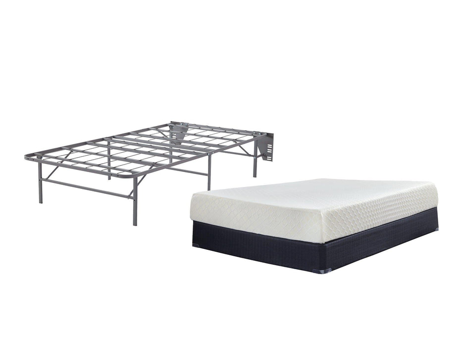 10 Inch Chime Memory Foam Mattress Set - Discount Furniture World (Burlington,NC)