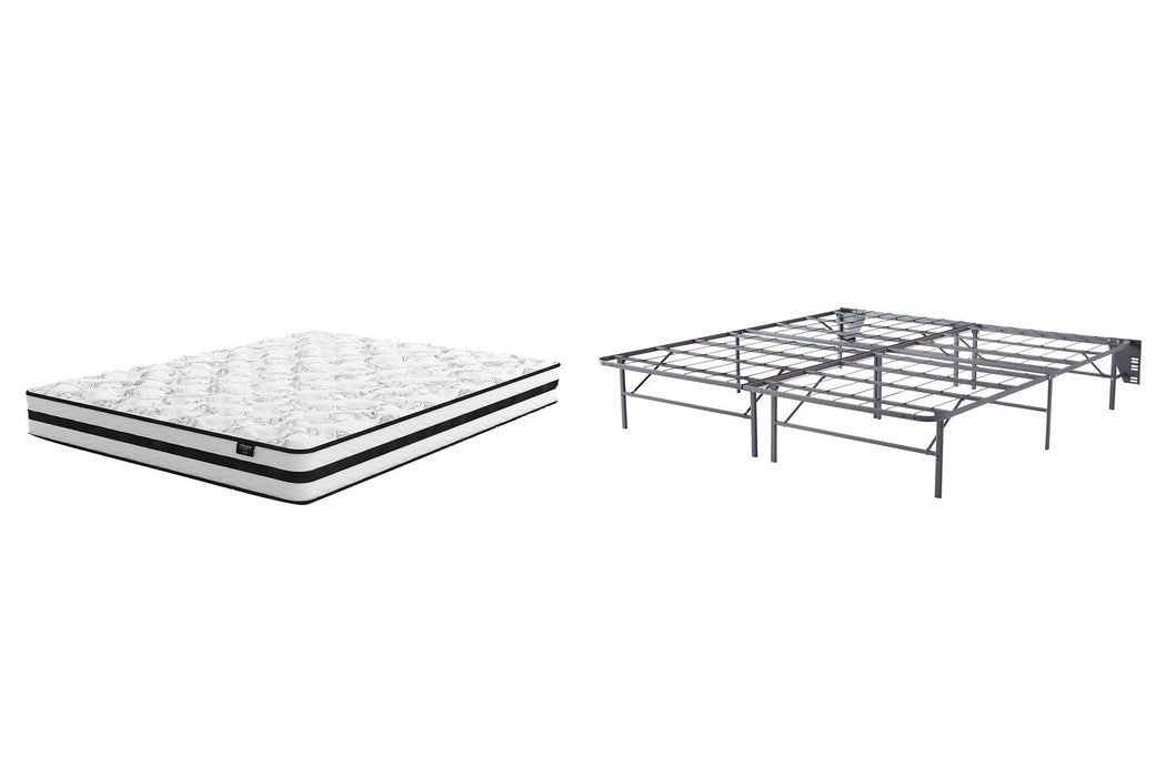 8 Inch Chime Innerspring Mattress Set - Discount Furniture World (Burlington,NC)