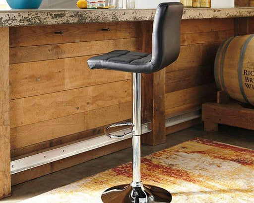 Bellatier Adjustable Height Bar Stool - Discount Furniture World (Burlington,NC)