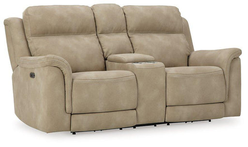 Next-Gen DuraPella Power Reclining Loveseat with Console - Discount Furniture World (Burlington,NC)